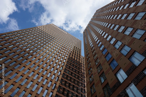 Canvas Print Tall Buildings on the Zuidas in Amsterdam, The Netherlands.
