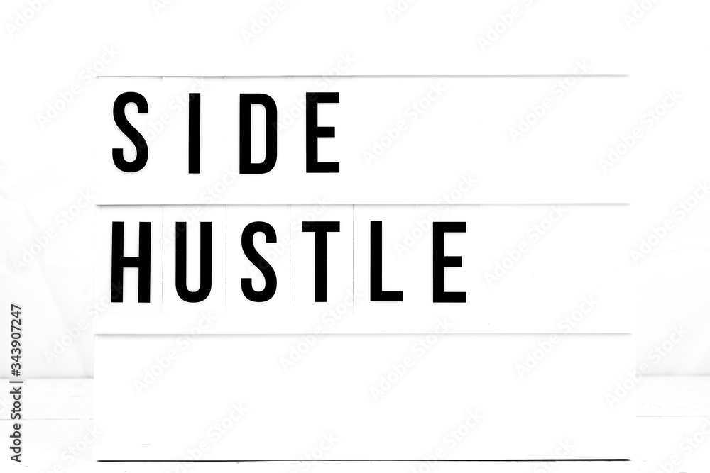 Motivational Side Hustle Retro Flat Lay. Business concept. Inspiration Motivational Side Hustle Retro Flat Lay. Business concept. Inspiration