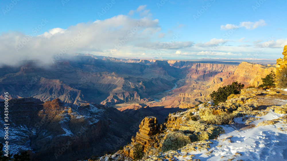 High angle view of the South Rim, Grand Canyon, Arizona, USA