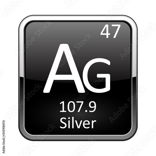 The periodic table element Silver. Vector illustration