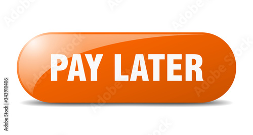pay later button. pay later sign. key. push button.