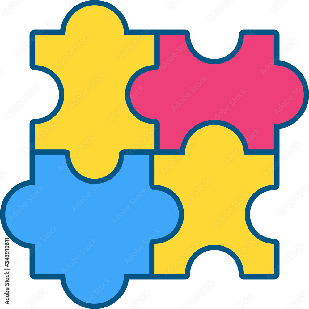 Puzzle Icon Business Solution, Strategy, Game Sign Puzzle Icon Business Solution, Strategy, Game Sign