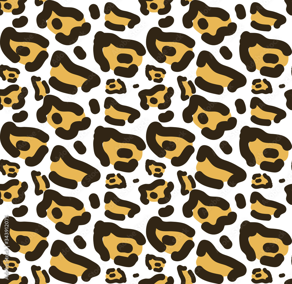 Leopard skin seamless pattern. African animals concept endless background, repeating texture. Vector illustration Leopard skin seamless pattern. African animals concept endless background, repeating texture. Vector illustration