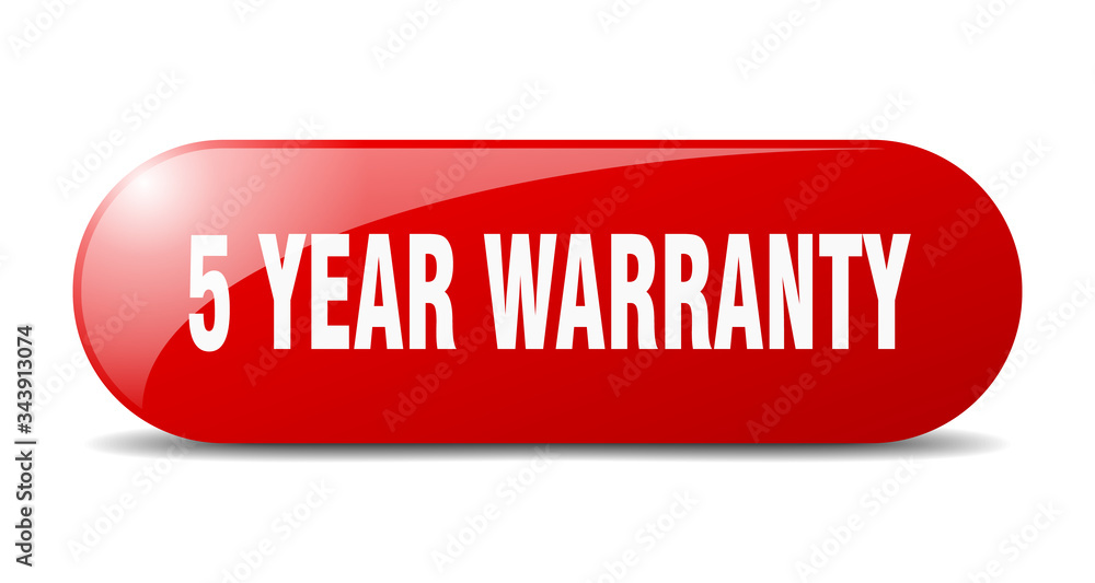 5 year warranty button. 5 year warranty sign. key. push button. 5 year warranty button. 5 year warranty sign. key. push button.