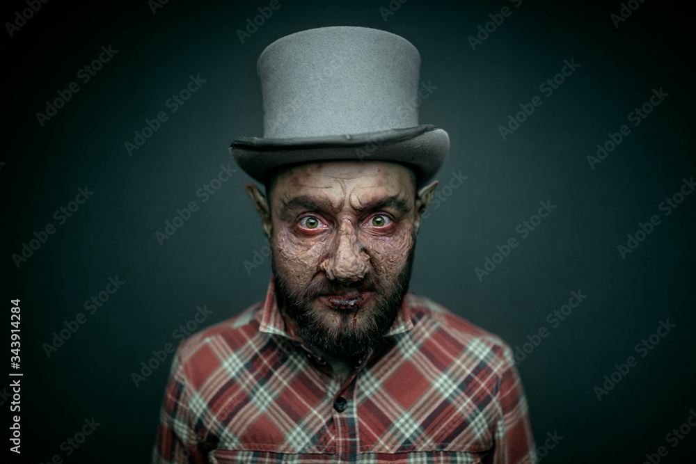 Makeup for Halloween. The masked guy. Makeup for Halloween. The masked guy.
