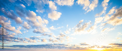 Canvas Print Blue sky clouds background