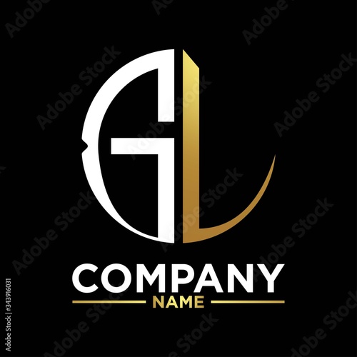 GL initials circle logo monogram designs modern templates luxurious .