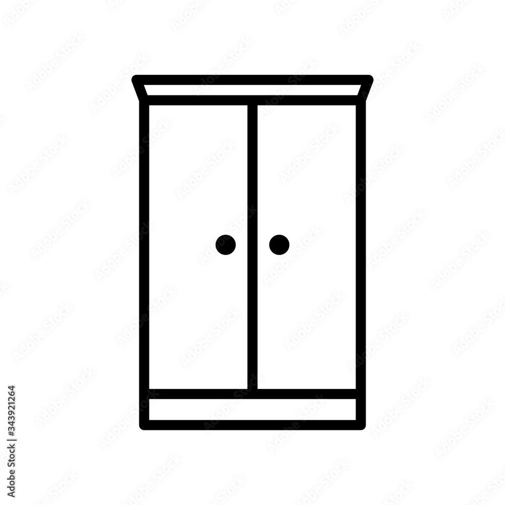 wardrobe - interior icon vector design template wardrobe - interior icon vector design template