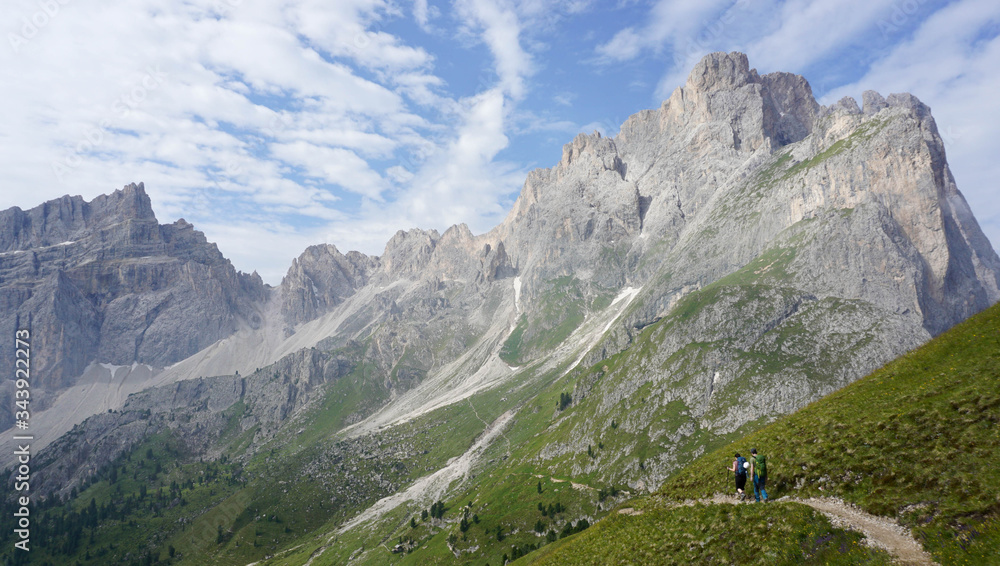 Hiking in the dolomites