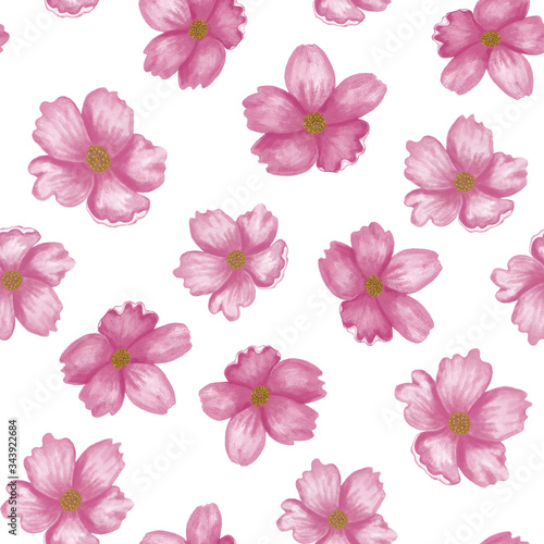 Pinf flowers pattern