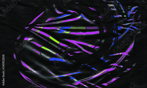 Background texture of a polyethylene,plastic transparent black plastic film,transparent stretched background.eps 10