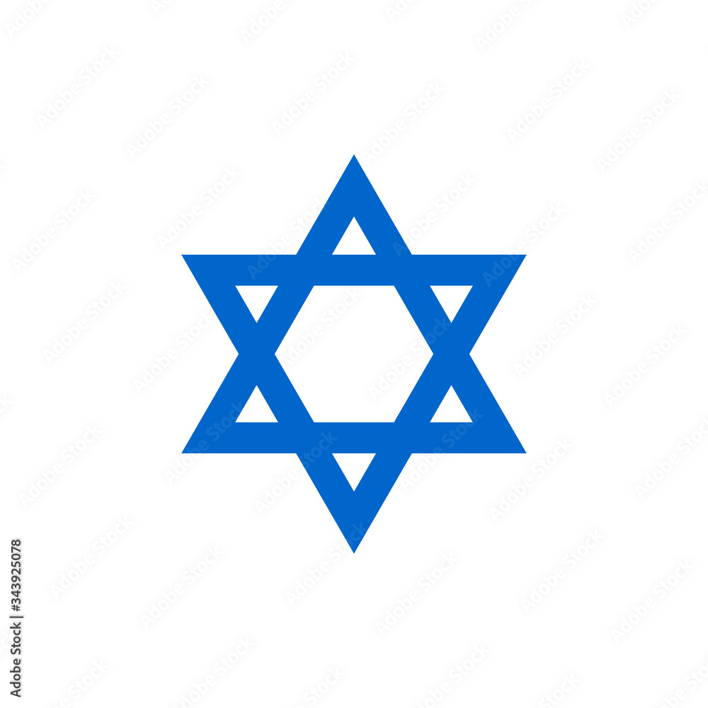 Star of David icon isolated on white background. Judaism sign. Vector illustration Star of David icon isolated on white background. Judaism sign. Vector illustration