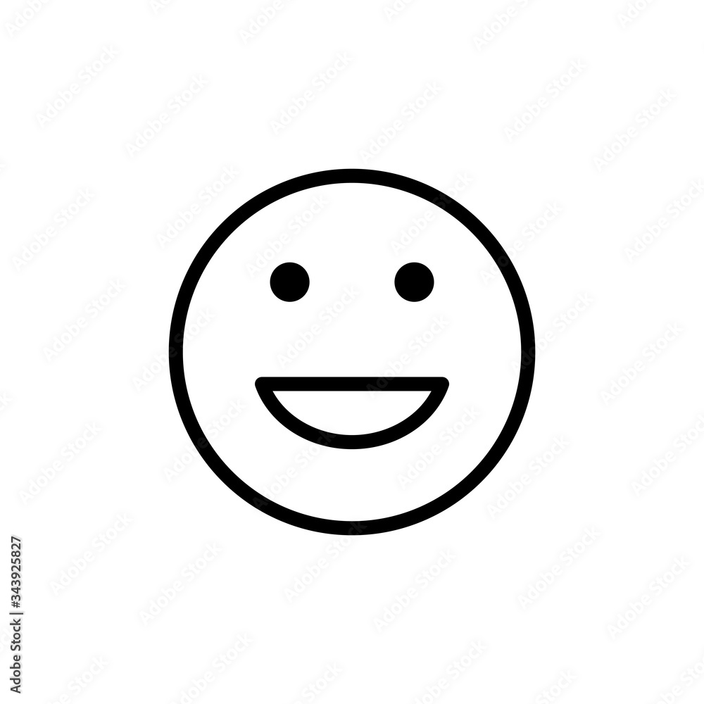 Smile face emoticon icon in trendy flat design Smile face emoticon icon in trendy flat design