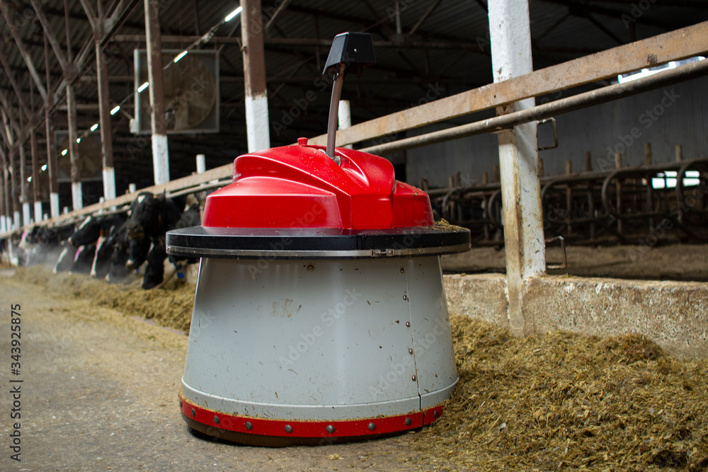 The robot farmers are programmed to work in the farm premises for animal feeding. Automation in agriculture. The robot farmers are programmed to work in the farm premises for animal feeding. Automation in agriculture.