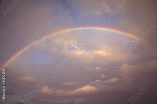 Beautiful rainbow after a rainy day