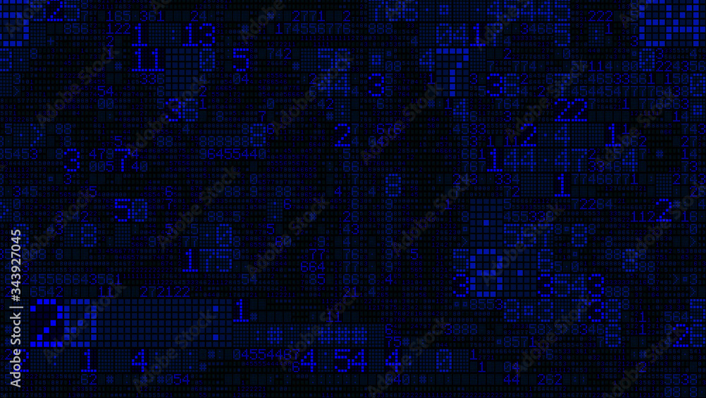 Numbers Digital Blue Numbers Digital Blue