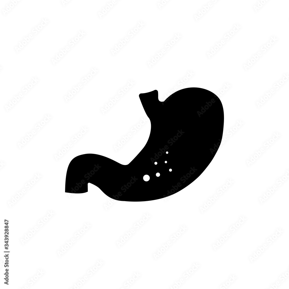Stomach Icons in Trendy Flat Design Stomach Icons in Trendy Flat Design
