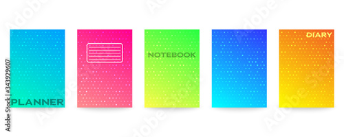 Minimal vector abstract cover notebook design. Planner and diary cover for print. Abstract design for copybook brochures and school books. Notebook paper. Brochure, book, magazine template