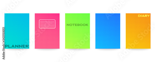 Minimal vector abstract cover notebook design. Planner and diary cover for print. Abstract design for copybook brochures and school books. Notebook paper. Brochure, book, magazine template