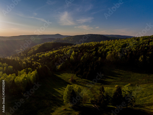 Wunderschöner Thüringer Wald mit seinen Bergen und Wiesen - Floh-Seligenthal / Deutschland photo