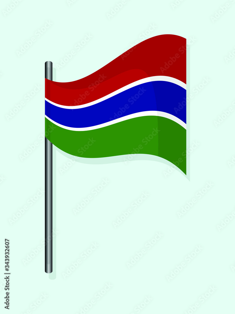 Gambia national flag Gambia national flag