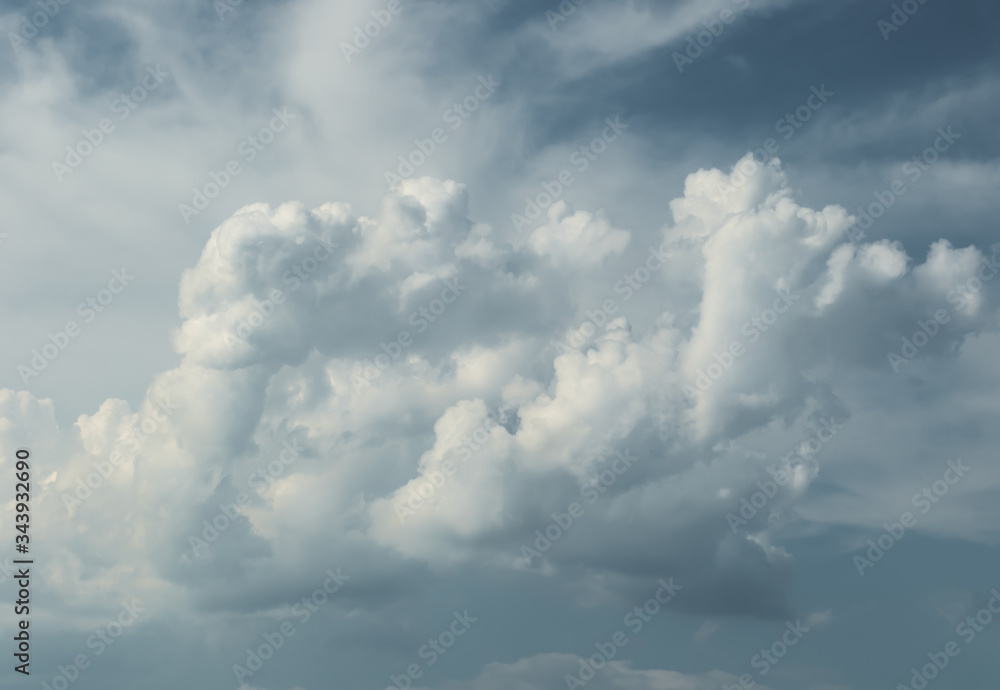 Aerial view on a big white fluffy cloud Aerial view on a big white fluffy cloud