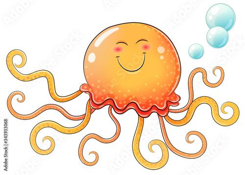 Niedliche Qualle - Vektor-Illustration