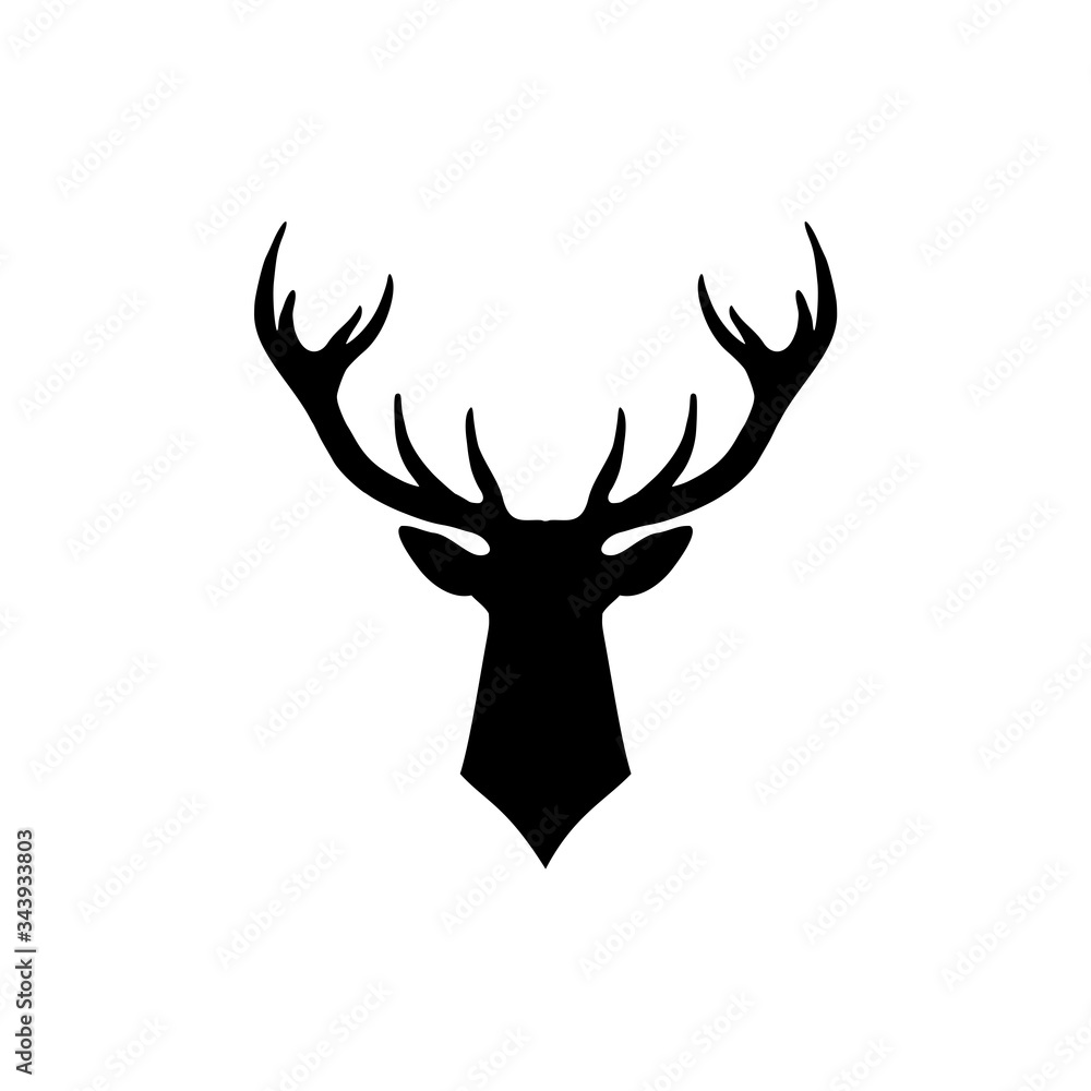 Naklejka premium Deer head creative design logo isolated on white background