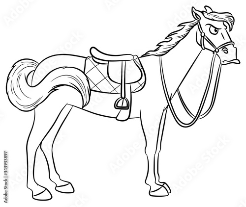 Wütendes Pferd - Vektor-Illustration