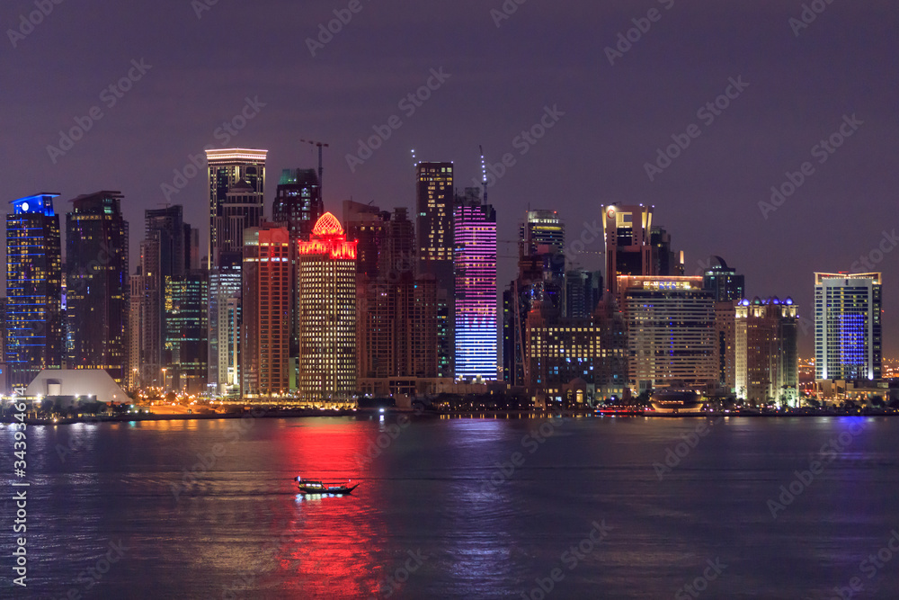 Obraz premium Doha at night. Qatar