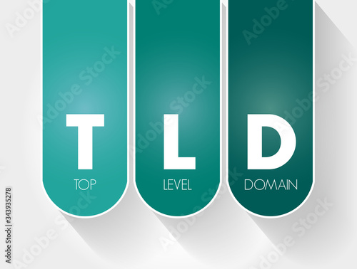 TLD - Top Level Domain acronym, technology concept background