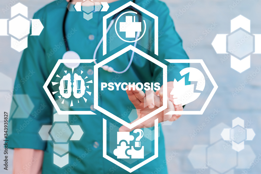 Psychosis Insanity Mental Health Concept. Medicine Schizophrenia Treatment. Psychosis Insanity Mental Health Concept. Medicine Schizophrenia Treatment.