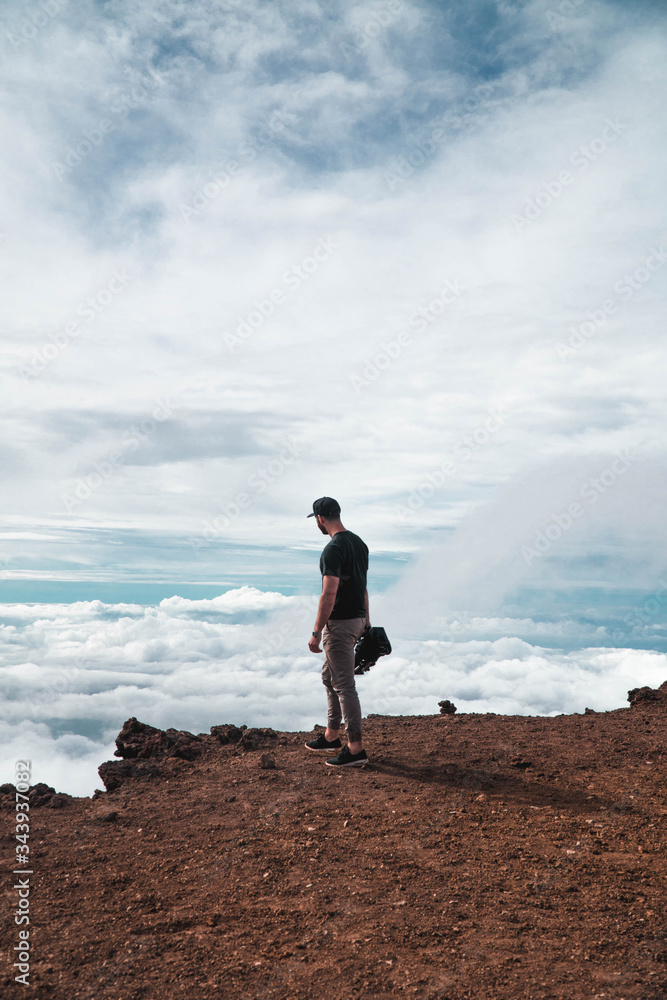 man on the edge of a cliff