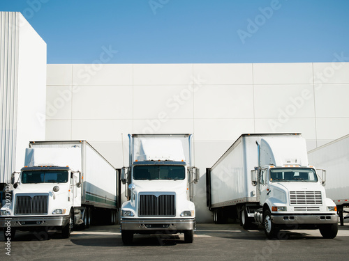 Trucks and warehouse