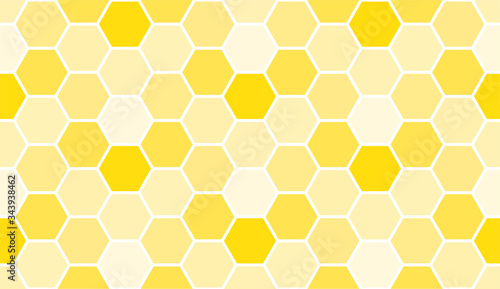 Bee honeycomb seamless pattern, art honey texture