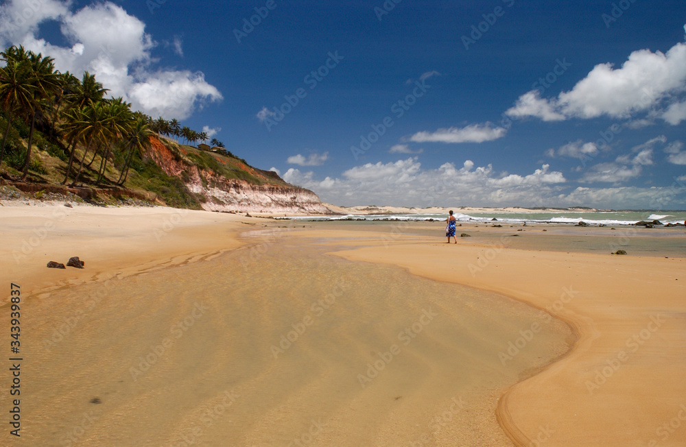 Chalk beach, Tibau do Sul, near Natal, Rio Grande do Norte, Brazil on October 15, 2013 Chalk beach, Tibau do Sul, near Natal, Rio Grande do Norte, Brazil on October 15, 2013