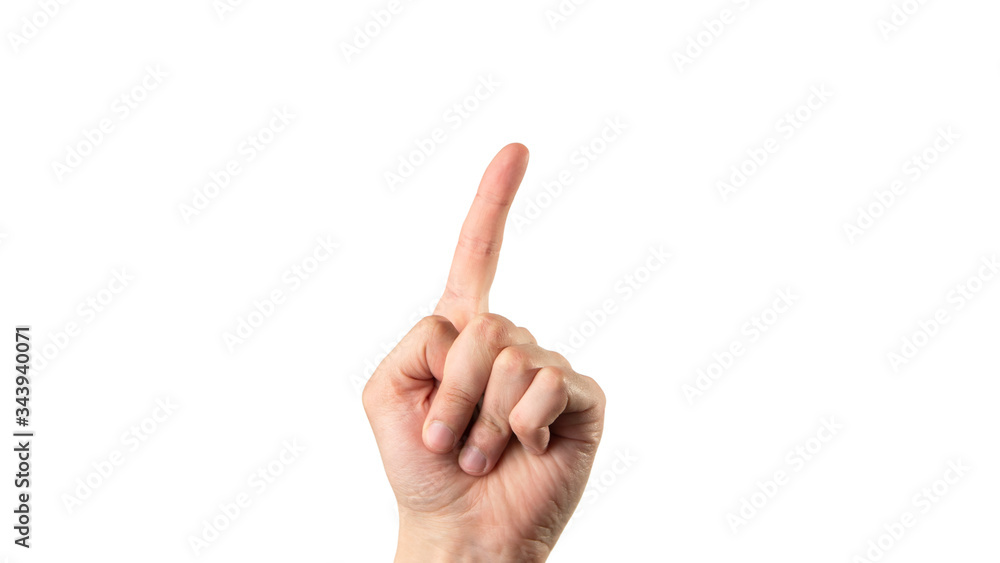 hand sign on white background hand sign on white background