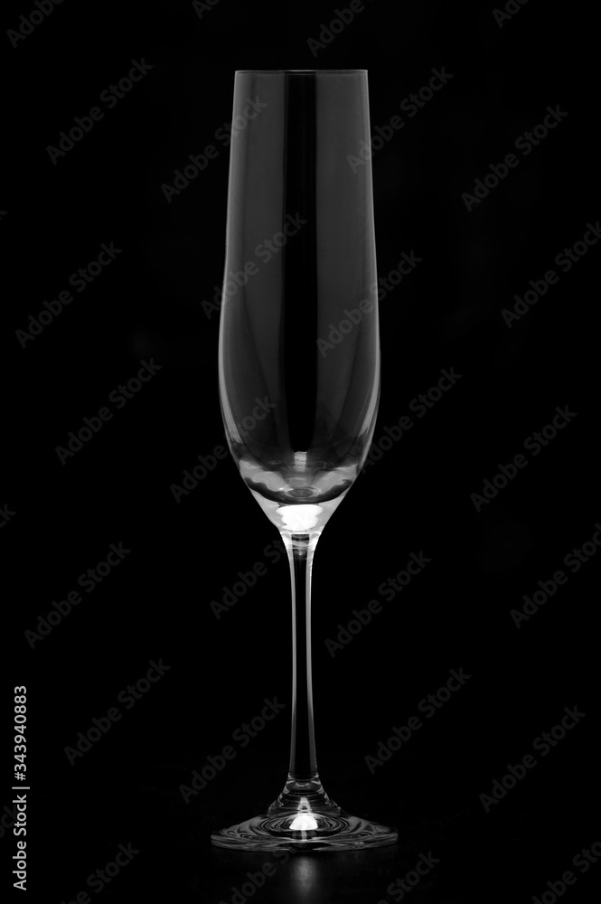 Glass on a black background. Sticky. Clear glass. Glass on a black background. Sticky. Clear glass.