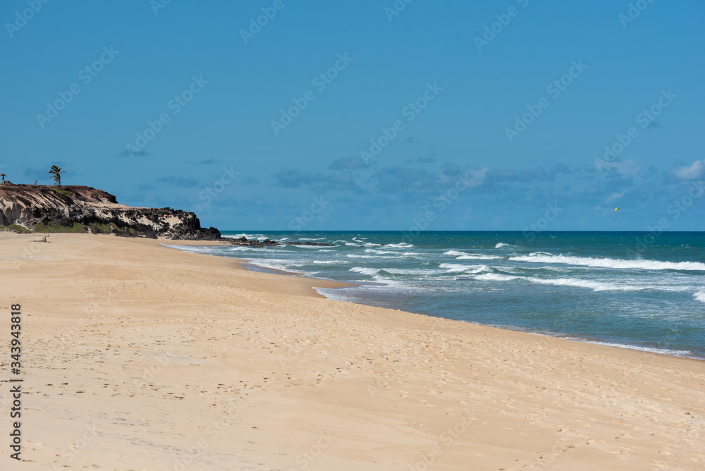 Pipa beach, Tibau do Sul, near Natal, Rio Grande do Norte, Brazil on January 13, 2019. Minas beach