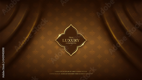 Thai art luxury banner, background pattern decoration for printing, flyers, poster, web, banner, brochure and card concept vector illustration