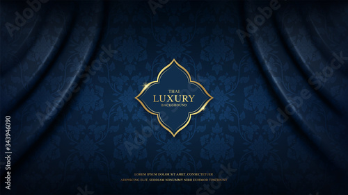 Thai art luxury banner, background pattern decoration for printing, flyers, poster, web, banner, brochure and card concept vector illustration
