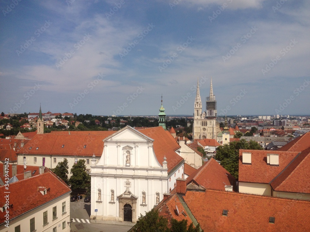 Zagreb in Kroatien im Sommer