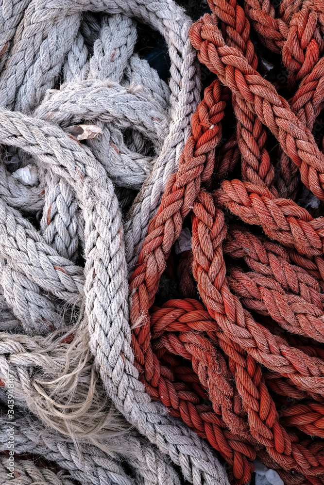 rope on a wooden background