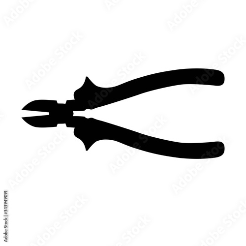 splitters tool silhouette isolated on white background