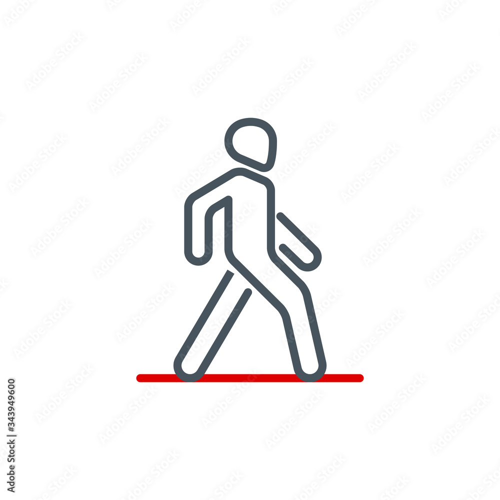 keep your distance single line icon isolated on white. Perfect outline symbol Prevention Coronavirus Covid pandemic quarantine banner. design warning element don't walk, stay home with editable Stroke keep your distance single line icon isolated on white. Perfect outline symbol Prevention Coronavirus Covid pandemic quarantine banner. design warning element don't walk, stay home with editable Stroke