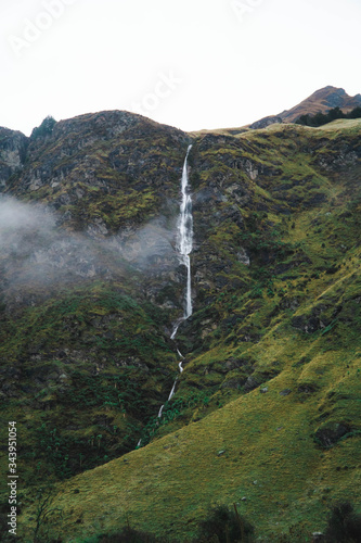 waterfall in New Zealand 