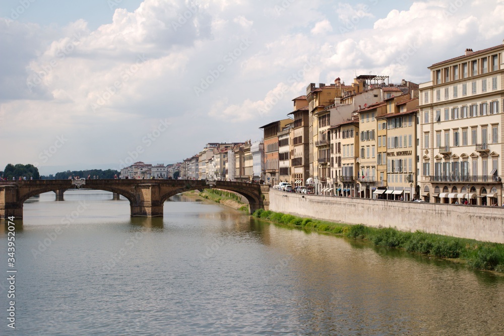 Naklejka premium Ponte Vecchio (Most Złotników) - Florencja, Toskania, Wlochy