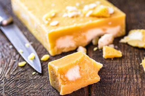 Fotografia Rapadura is a sugar cane-based sweet, of African origin and consumed in Latin America, in countries like Colombia, Venezuela, Mexico, Ecuador and Guatemala