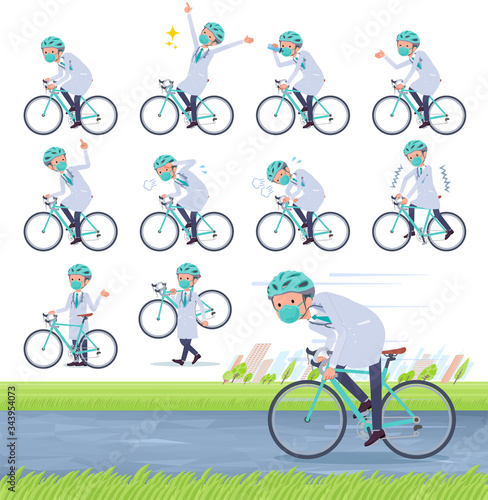 flat type mask Doctor old man_road bike
