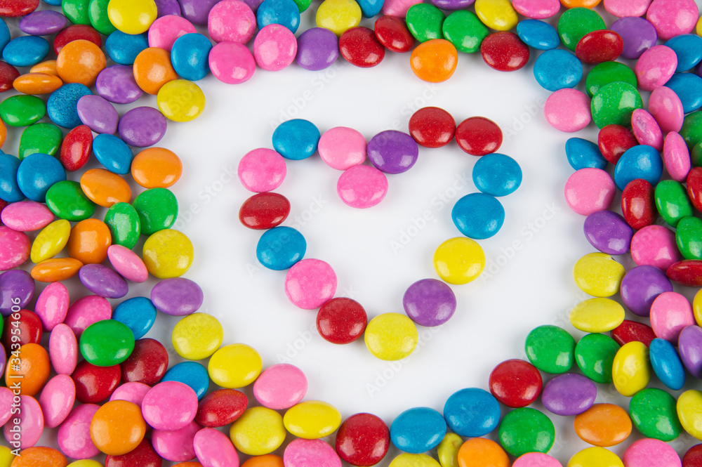Obraz premium heart shaped candy